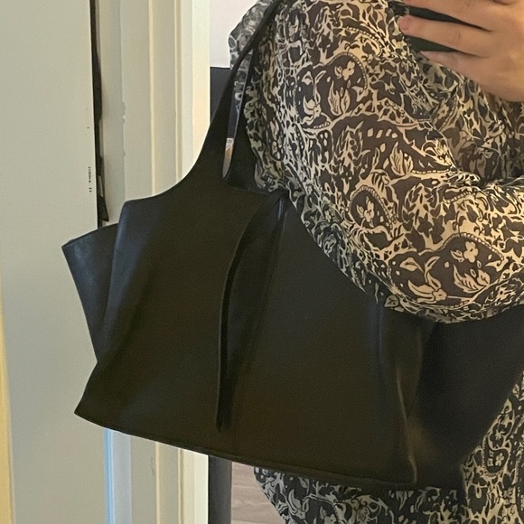 Celine Tri-Fold Medium Tote Bag in Black - Picture 12 of 15